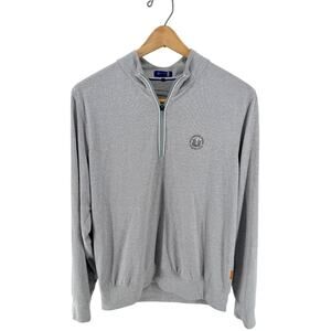 Stitch Golf Forecast Quarter Zip Pullover Men's M Gray MacGregor Downs CC